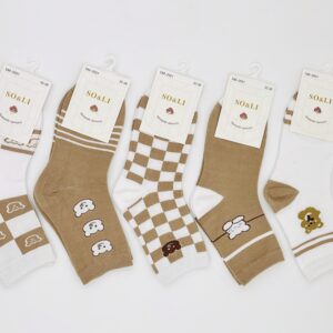 SKARPETY BAWEŁNIANE DAMSKIE SO&LI 5 PAR