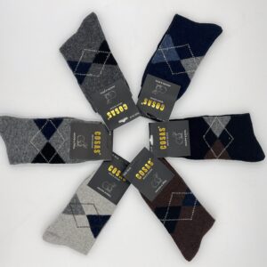 WEŁNIANE SKARPETY/ SKARPETKI MĘSKIE Z ANGORY 3 PARY