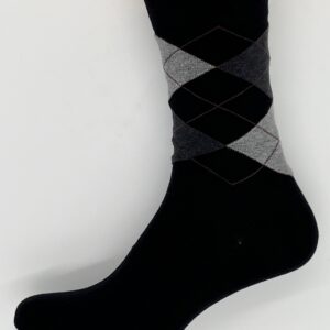 Polskie skarpety bawełniane czarne w caro