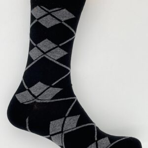 Polskie skarpety bawełniane czarne w caro