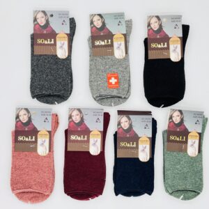 WEŁNIANE SKARPETY / SKARPETKI BEZUCISKOWE Z ANGORY 3 PARY